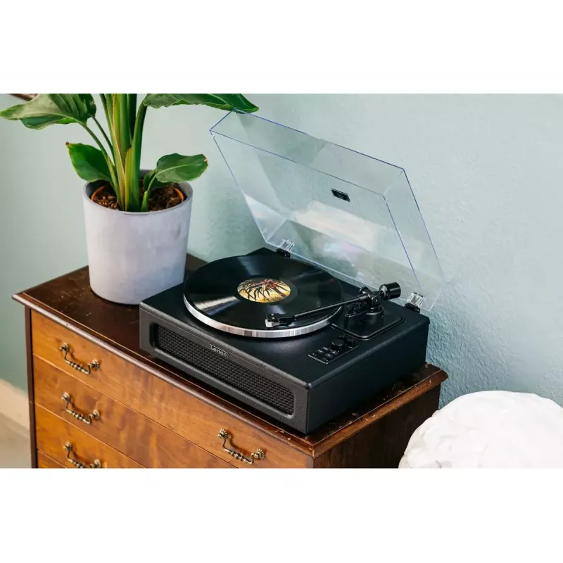 Gramofon audio z napędem paskowym Lenco LS-430BK Czarny 40W Bluetooth