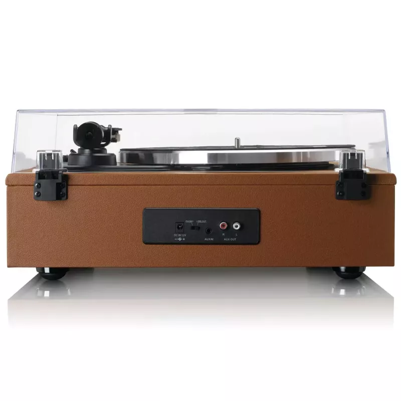 Gramofon audio z napędem paskowym Lenco LS-430BN Brązowy Ręczny Siła nacisku 3-4g