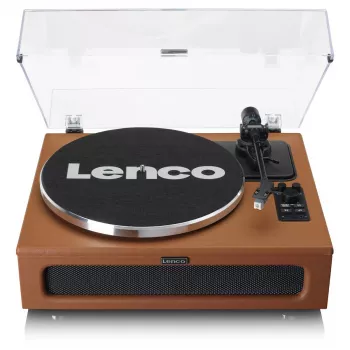 Gramofon audio z napędem paskowym Lenco LS-430BN Brązowy Ręczny Siła nacisku 3-4g