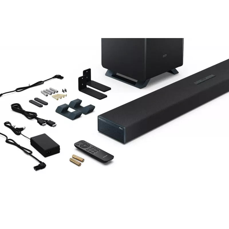 Sharp HT-SBW53121(BK) soundbar głośnik Srebrny 3.1.2 kanały 182 W