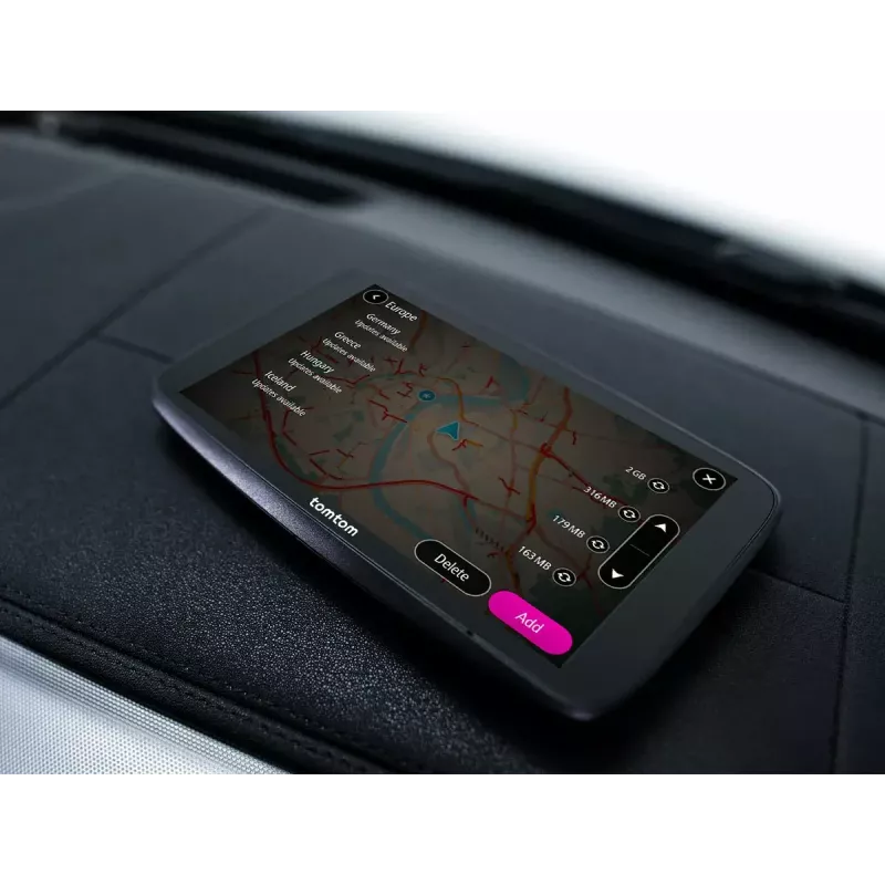 Ręczny nawigator GPS TOMTOM GO z 7-calowym ekranem dotykowym, 32 GB, mapy Europy, czarny