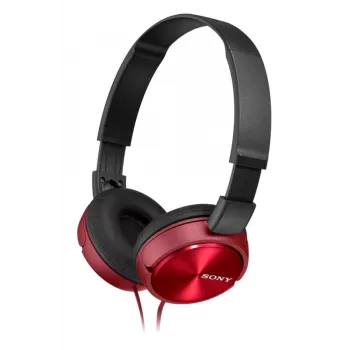 Sony MDR-ZX310AP, przewodowy, 10 - 24000 Hz, połączenia/muzyka, 125 g, zestaw słuchawkowy, czerwony
