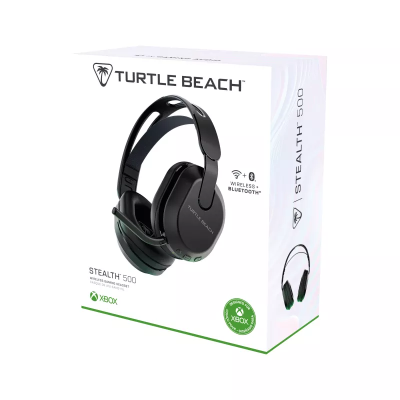 Turtle Beach Stealth 500 Czarny Bezprzewodowy Zestaw Słuchawkowy do Gier na Xbox z Baterią do 40h dla Xbox Series X/S, Xbox One oraz działający przez Bluetooth, PC i urządzenia mobilne
