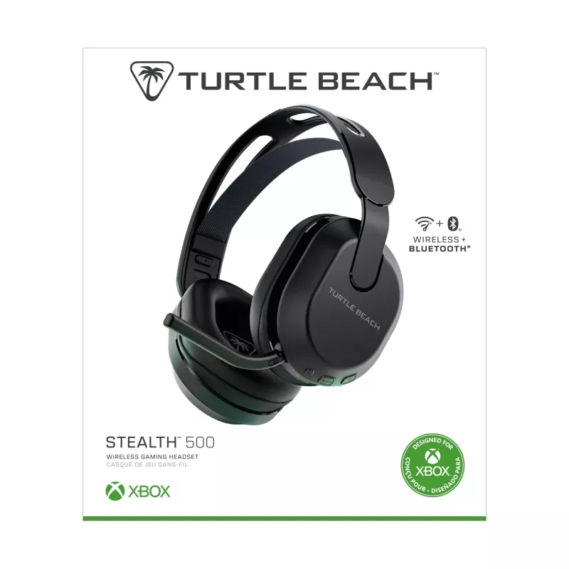 Turtle Beach Stealth 500 Czarny Bezprzewodowy Zestaw Słuchawkowy do Gier na Xbox z Baterią do 40h dla Xbox Series X/S, Xbox One oraz działający przez Bluetooth, PC i urządzenia mobilne