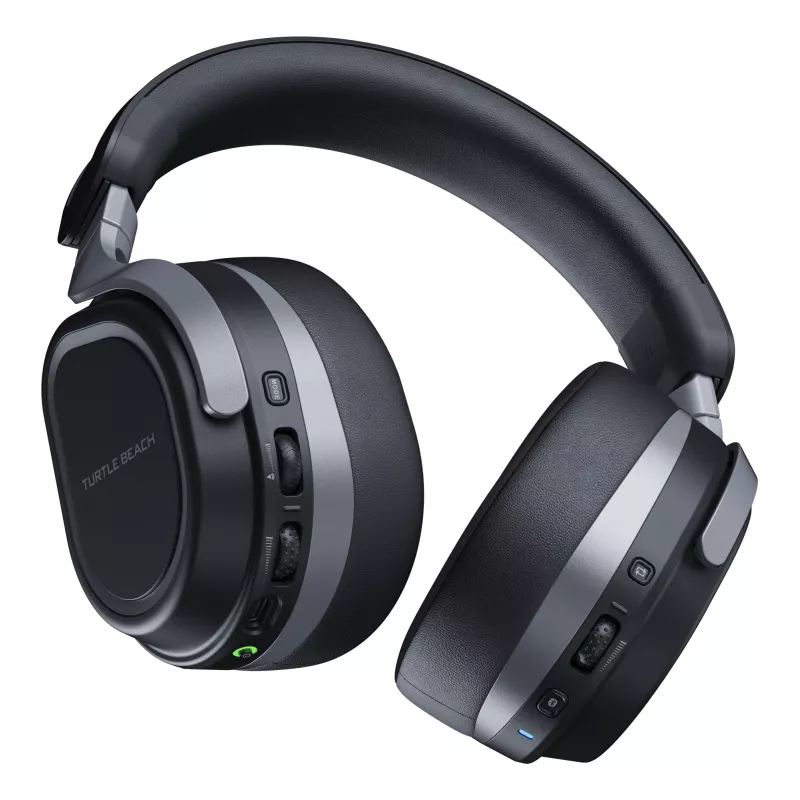 Turtle Beach Stealth 700 Czarny Bezprzewodowy Zestaw słuchawkowy do gier na PC z baterią do 80 godzin, Bluetooth, podwójnymi nadajnikami i głośnikami 60 mm na PC, PS5, PS4 i urządzenia mobilne