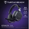 Turtle Beach Stealth 700 Czarny Bezprzewodowy Zestaw słuchawkowy do gier na PC z baterią do 80 godzin, Bluetooth, podwójnymi nadajnikami i głośnikami 60 mm na PC, PS5, PS4 i urządzenia mobilne