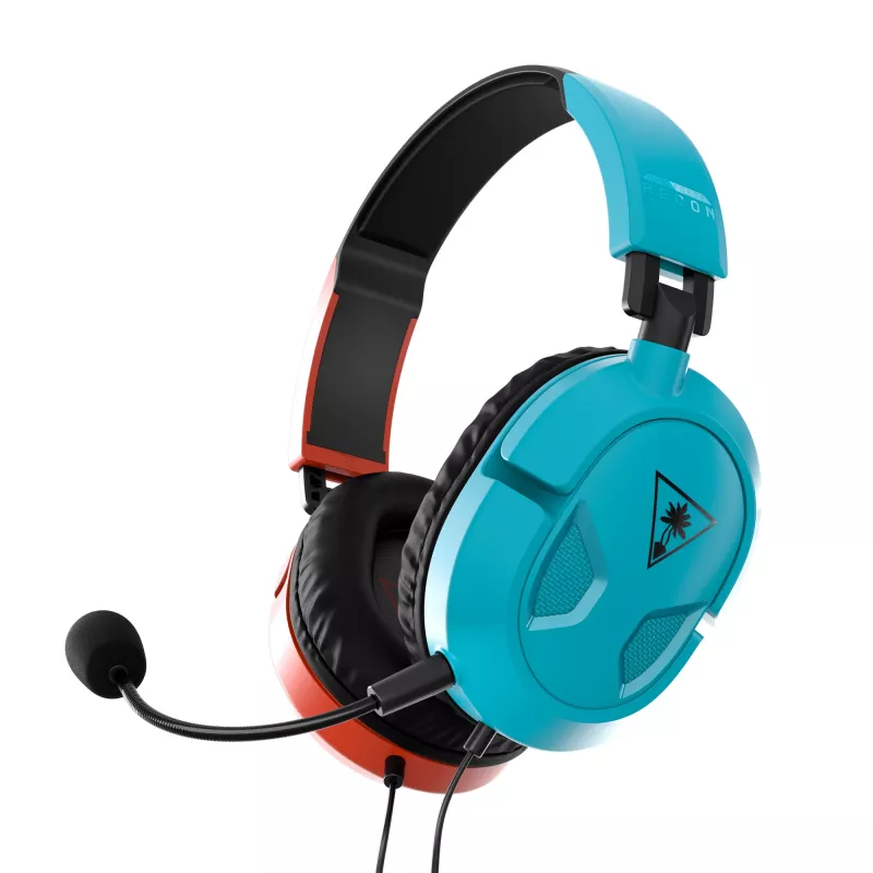 Zestaw słuchawkowy Turtle Beach Recon 50 przewodowy gamingowy z pałąkiem nagłownym, niebieski, czerwony