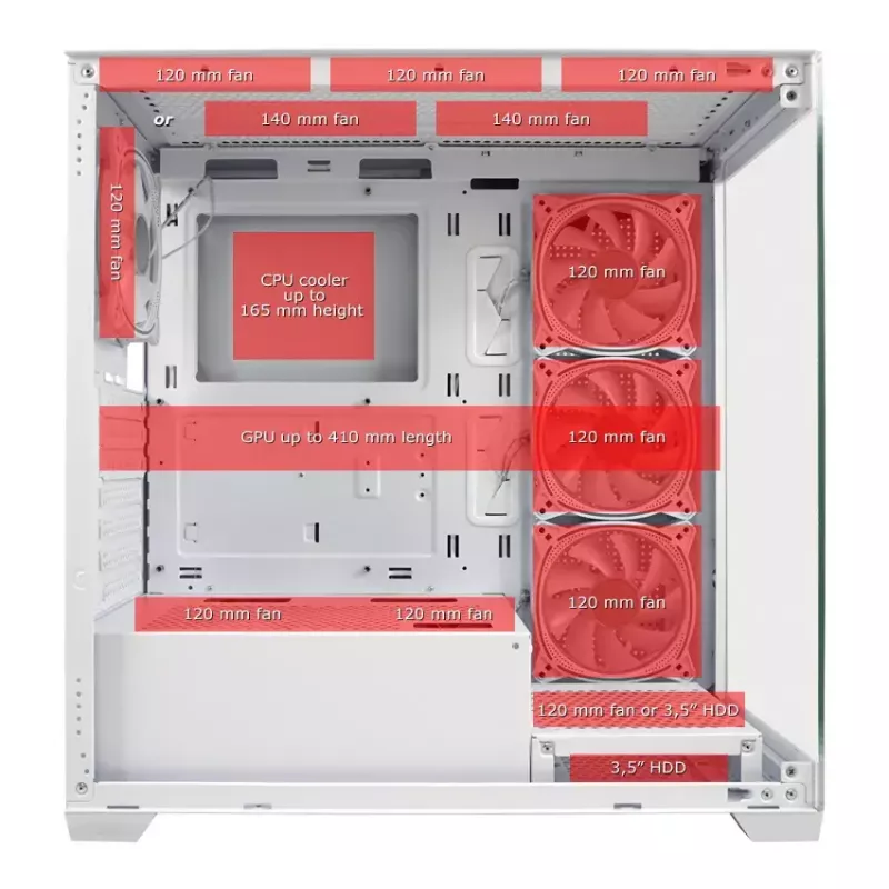 Obudowa PC LC-Power LC-715W-ON Midi Tower biała