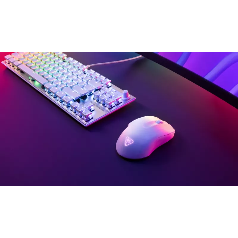Turtle Beach Pure Air biały - Ultra-Lekka Bezprzewodowa Ergonomiczna Mysz Gamingowa RGB, Sensor Optyczny 26K DPI, Bateria 125h, Podświetlenie RGB