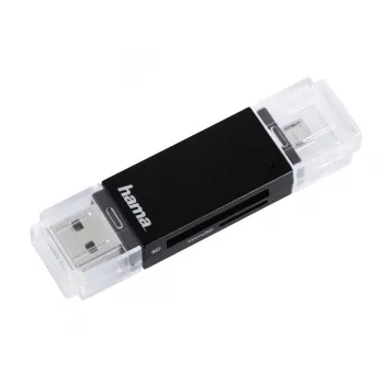 Hama Basic USB 2.0 OTG Cardreader, SD/microSD, czarny