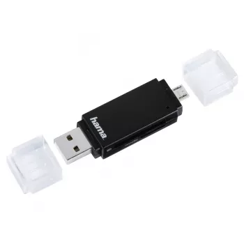 Hama Basic USB 2.0 OTG Cardreader, SD/microSD, czarny
