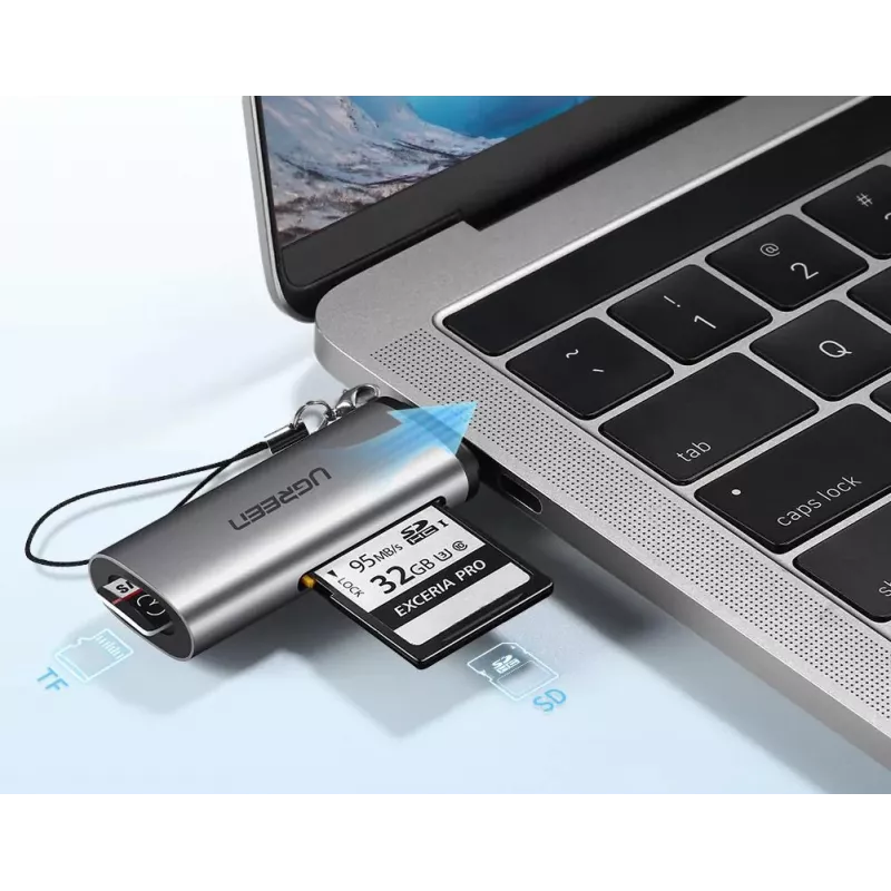 Ugreen 50704 card reader USB 3.2 Gen 1 (3.1 Gen 1) Type-C szary