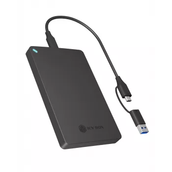 ICY BOX IB-201T-CU31 Obudowa SSD Czarny 2,5 cala