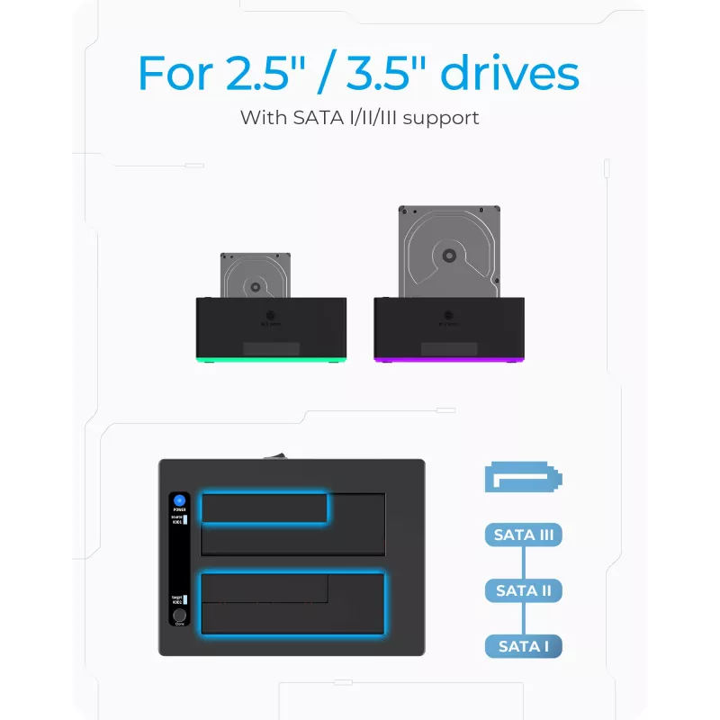 ICY BOX IB-127CL-U3 USB 3.2 Gen 1 (3.1 Gen 1) Type-B Czarny