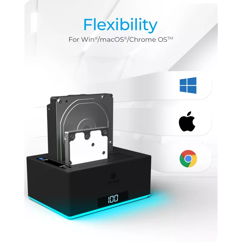 ICY BOX IB-127CL-U3 USB 3.2 Gen 1 (3.1 Gen 1) Type-B Czarny