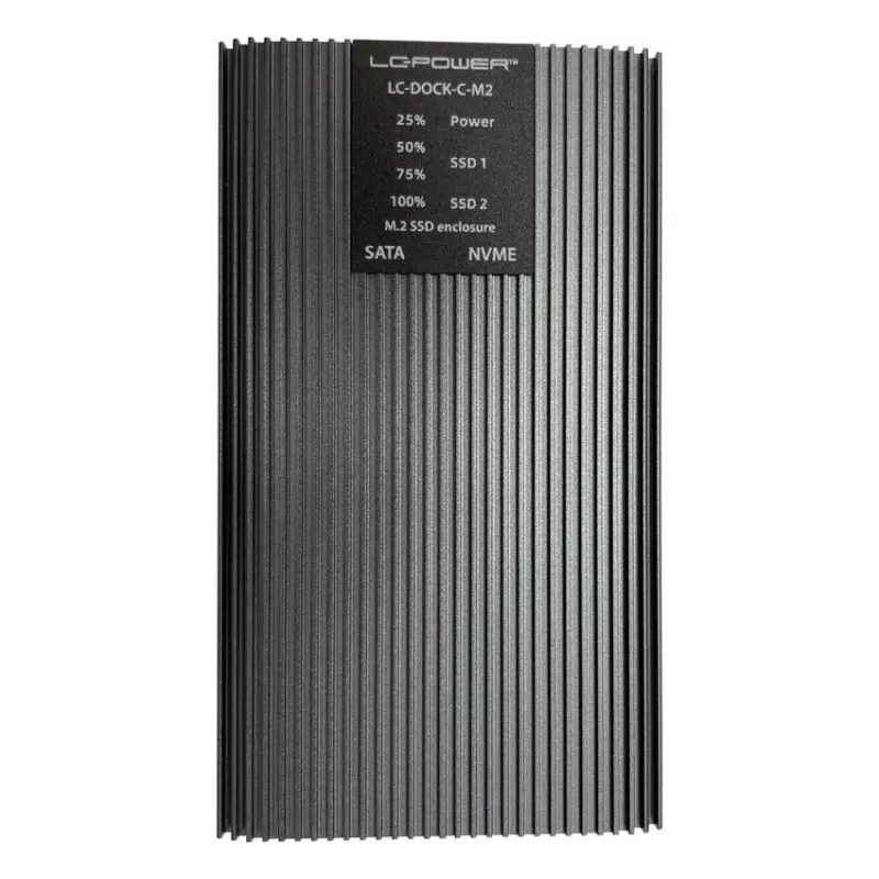 Obudowa SSD LC-Power LC-DOCK-C-M2 2 napędy M.2 10 Gbit/s antracyt