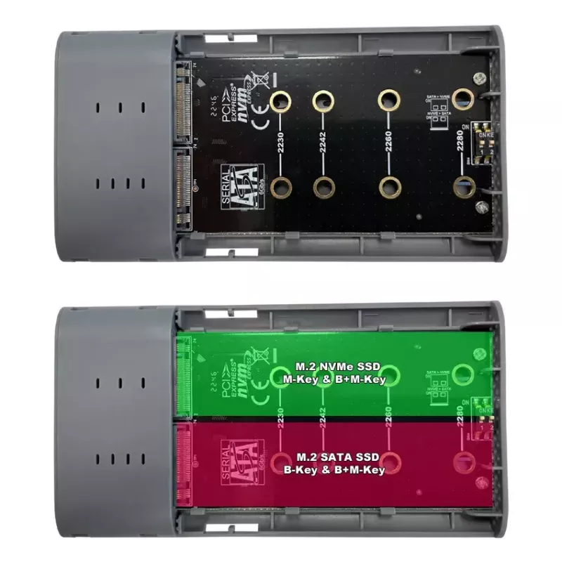 Obudowa SSD LC-Power LC-DOCK-C-M2 2 napędy M.2 10 Gbit/s antracyt