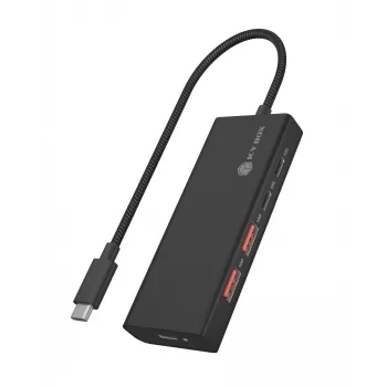 ICY BOX IB-HUB1436-CPD Wired USB 3.2 Gen 2 (3.1 Gen 2) Type-A Czarny