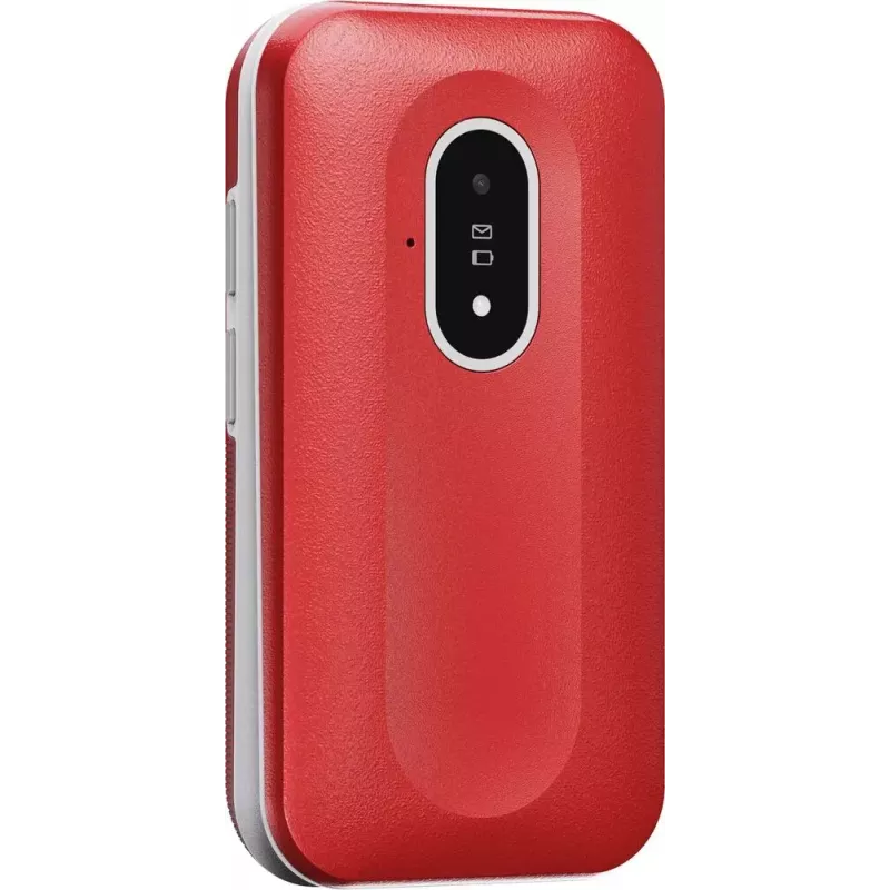 Telefon komórkowy Doro Leva L20 4G, ekran 2,8 cala, czerwono-biały