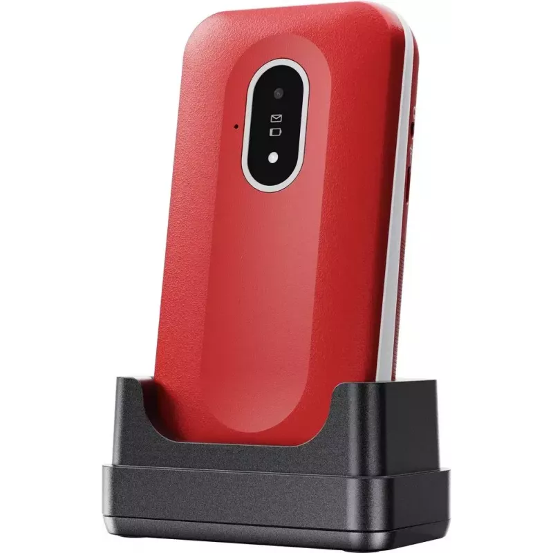 Telefon komórkowy Doro Leva L20 4G, ekran 2,8 cala, czerwono-biały