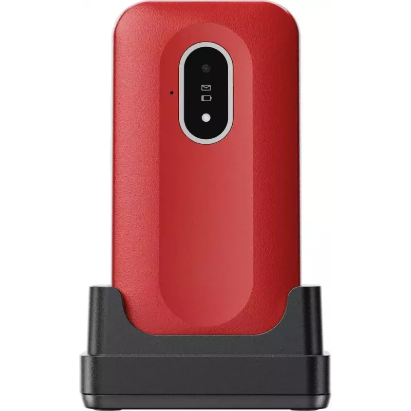 Telefon komórkowy Doro Leva L20 4G, ekran 2,8 cala, czerwono-biały