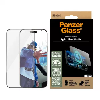 PanzerGlass ® Gaming Ochrona ekranu iPhone 16 Pro Max | Ultra-Wide Fit