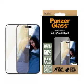 Szkło ochronne EyeCare PanzerGlass do iPhone '24 6,1 cala | 15 | Ultra-Wide Fit