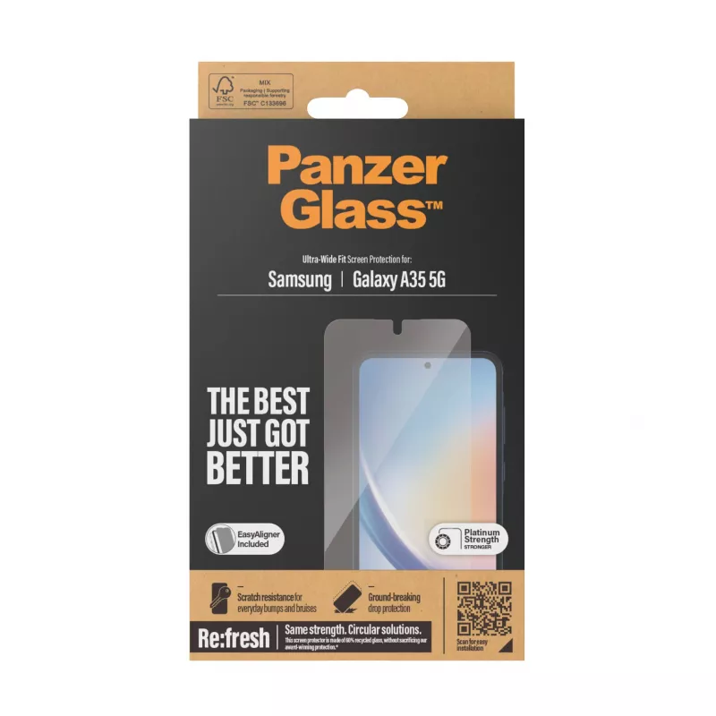 PanzerGlass ® Szkło ochronne Samsung Galaxy A35 5G | Ultra-Wide Fit z EasyAligner