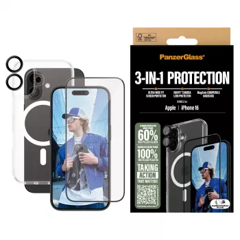 Pakiet ochronny 3 w 1 PanzerGlass iPhone '24 6,1 cala