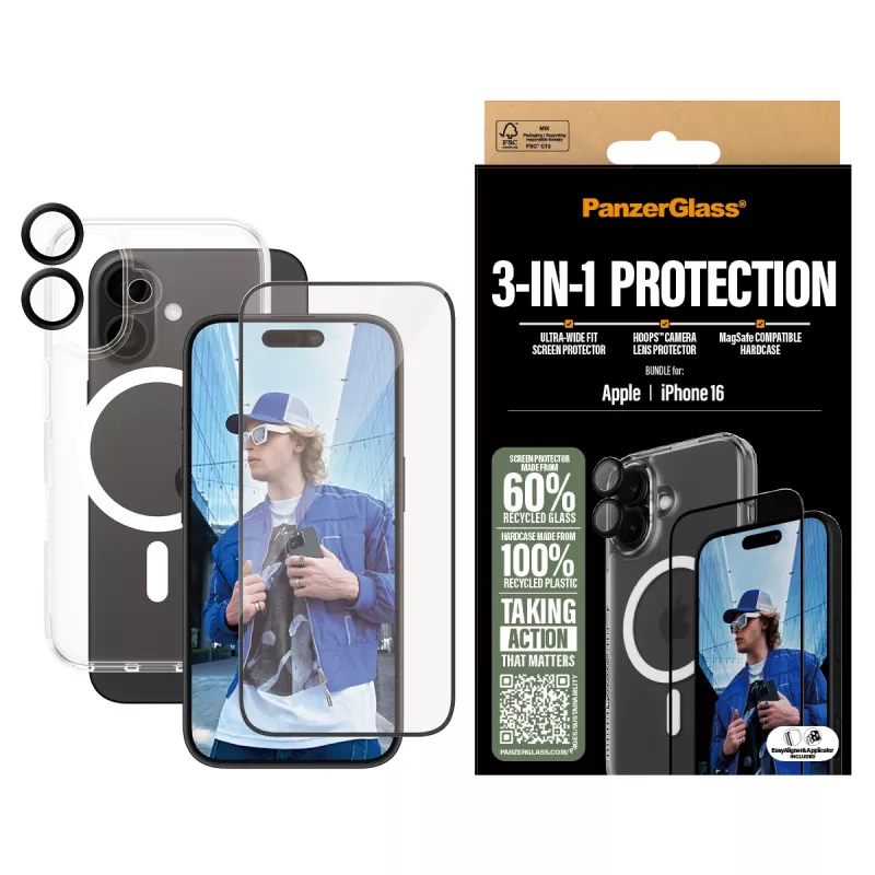 Pakiet ochronny 3 w 1 PanzerGlass iPhone '24 6,1 cala