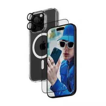 Pakiet ochronny 3 w 1 PanzerGlass iPhone '24 6.3 cala Pro