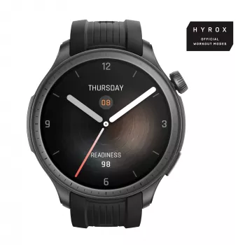 Amazfit Balance 3.81 cm (1.5 cala) AMOLED 46 mm Cyfrowy 480 x 480 pikseli Ekran dotykowy Czarny Wi-Fi GPS (satelitarny)
