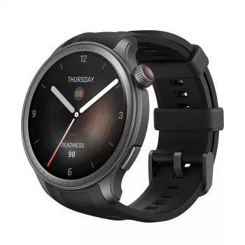Amazfit Balance 3.81 cm (1.5 cala) AMOLED 46 mm Cyfrowy 480 x 480 pikseli Ekran dotykowy Czarny Wi-Fi GPS (satelitarny)