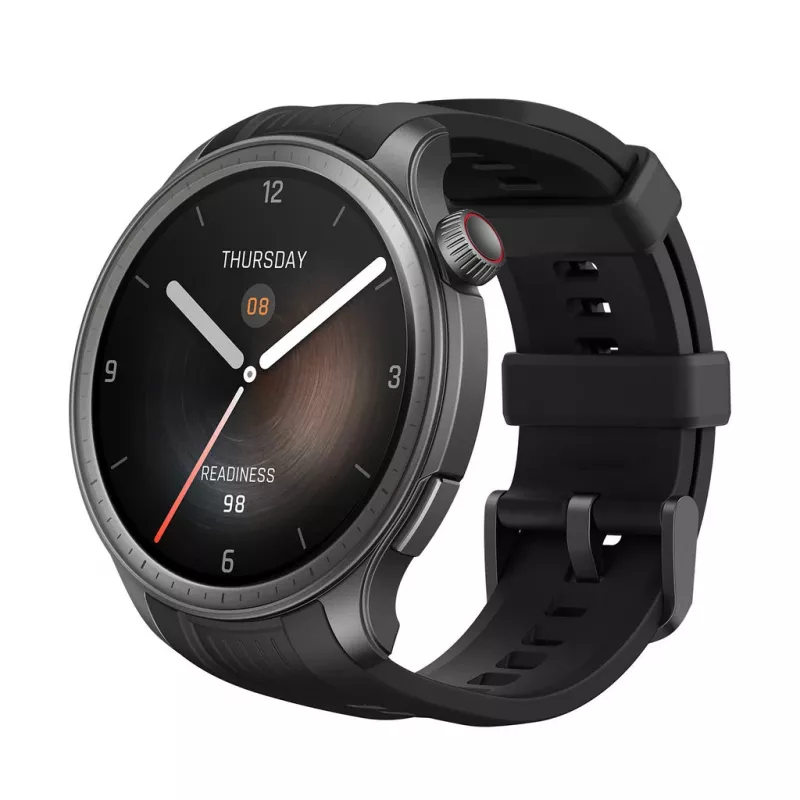 Amazfit Balance 3.81 cm (1.5 cala) AMOLED 46 mm Cyfrowy 480 x 480 pikseli Ekran dotykowy Czarny Wi-Fi GPS (satelitarny)