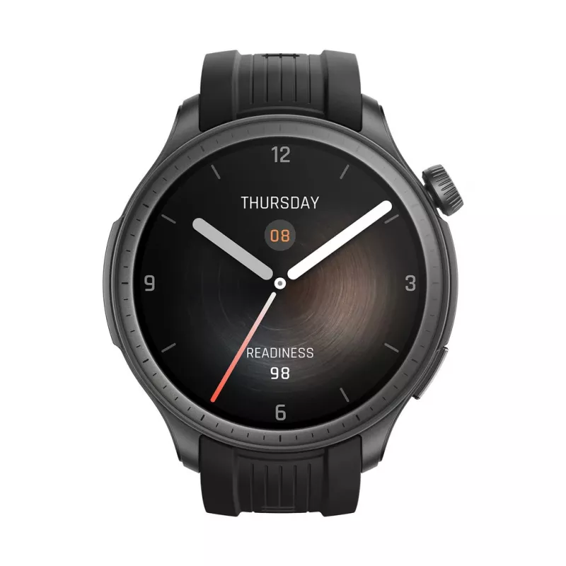 Amazfit Balance 3.81 cm (1.5 cala) AMOLED 46 mm Cyfrowy 480 x 480 pikseli Ekran dotykowy Czarny Wi-Fi GPS (satelitarny)