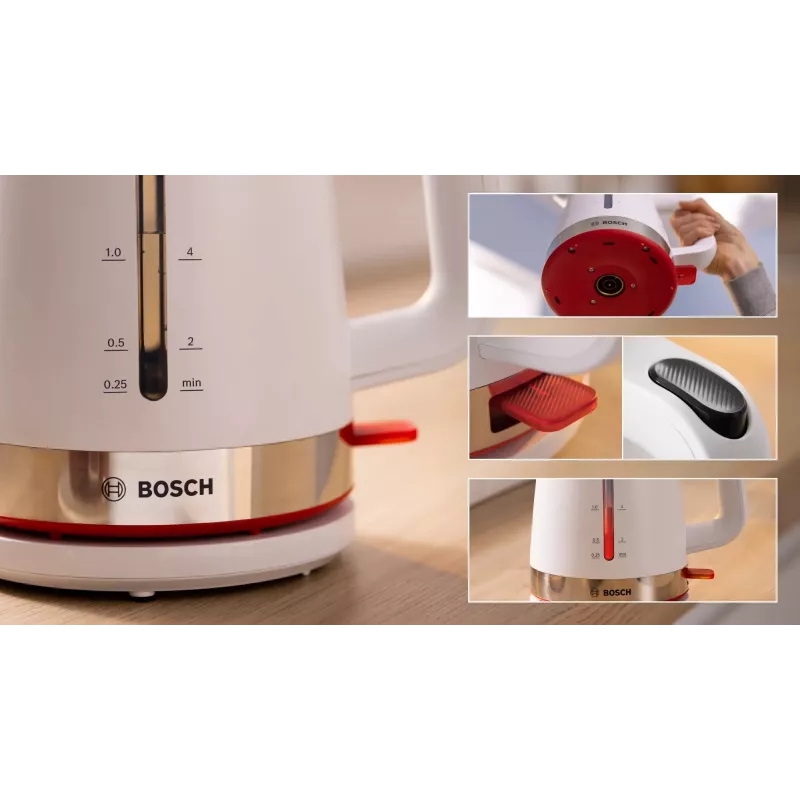 Bosch TWK4M221 czajnik elektryczny 1,7 L 2400 W Biały