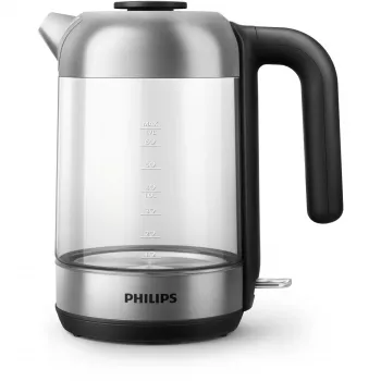 Czajnik szklany Philips 5000 Series HD9339/80, 1.7 L, 2200 W, Szkło, Stal nierdzewna, Wskaźnik poziomu wody, Bezprzewodowy