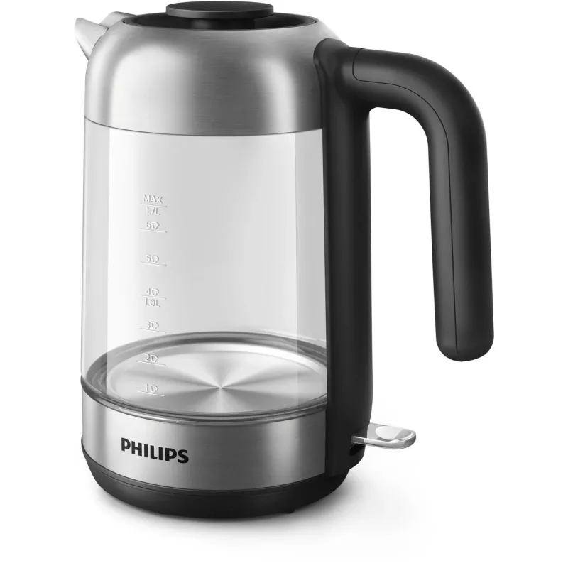 Czajnik szklany Philips 5000 Series HD9339/80, 1.7 L, 2200 W, Szkło, Stal nierdzewna, Wskaźnik poziomu wody, Bezprzewodowy