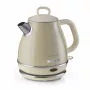 Ariete 2868 Vintage 1 L designerski czajnik elektryczny ze stali nierdzewnej do naparów, herbaty i napojów ziołowych, system automatycznego wyłączania, ergonomiczny uchwyt, 1 litr, 1600 W, jasny beż