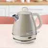 Ariete 2868 Vintage 1 L designerski czajnik elektryczny ze stali nierdzewnej do naparów, herbaty i napojów ziołowych, system automatycznego wyłączania, ergonomiczny uchwyt, 1 litr, 1600 W, jasny beż