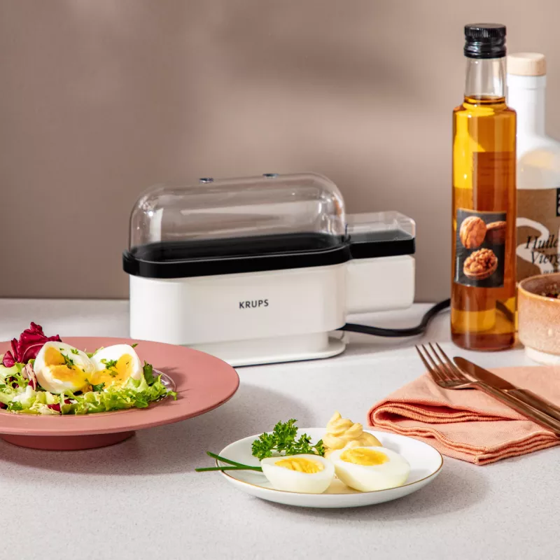 Jajowar Krups EG2341 pojemność 3 jajka 300 W czarno-biały