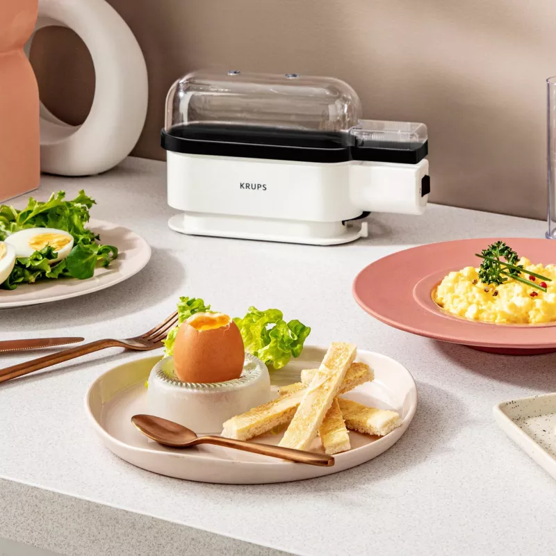 Jajowar Krups EG2341 pojemność 3 jajka 300 W czarno-biały