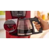 Drip coffee maker Bosch TKA3M134 — 1.4 L water tank, 15‑cup capacity, czerwony