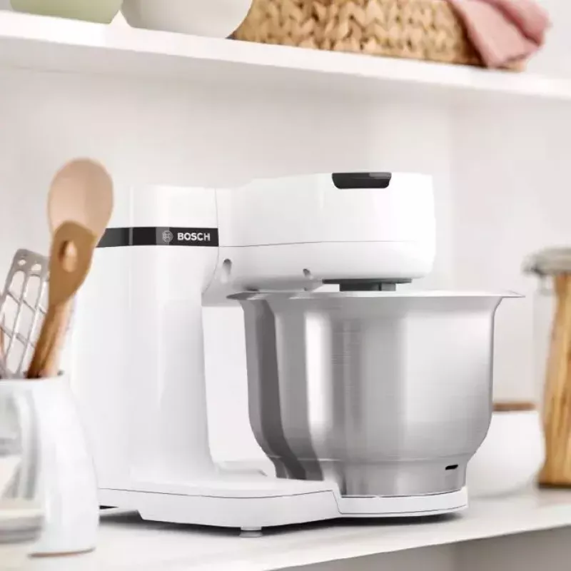 Robot kuchenny Bosch Serie 2 MUMS2EW00 — silnik 700 W, misa ze stali nierdzewnej 3,8 L, biały