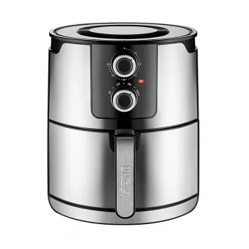 Unold 58655 frytkownica Double 5 l 1400 W Frytkownica beztłuszczowa Czarny, Stal nierdzewna