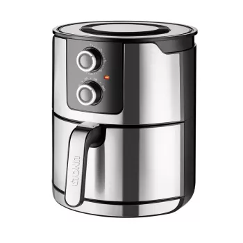 Unold 58655 frytkownica Double 5 l 1400 W Frytkownica beztłuszczowa Czarny, Stal nierdzewna