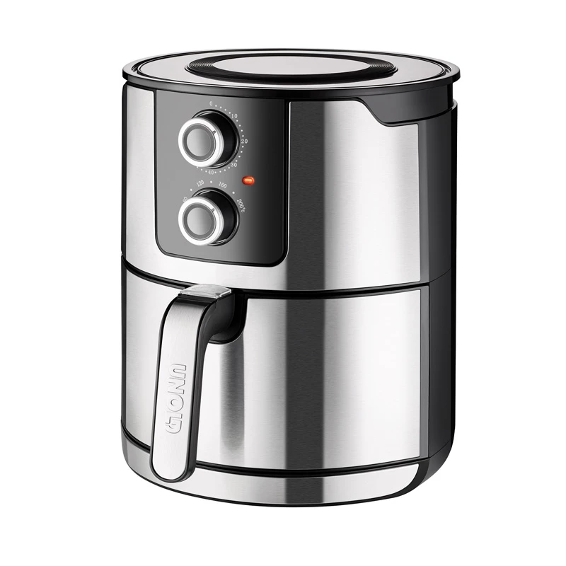 Unold 58655 frytkownica Double 5 l 1400 W Frytkownica beztłuszczowa Czarny, Stal nierdzewna