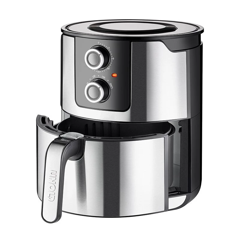 Unold 58655 frytkownica Double 5 l 1400 W Frytkownica beztłuszczowa Czarny, Stal nierdzewna
