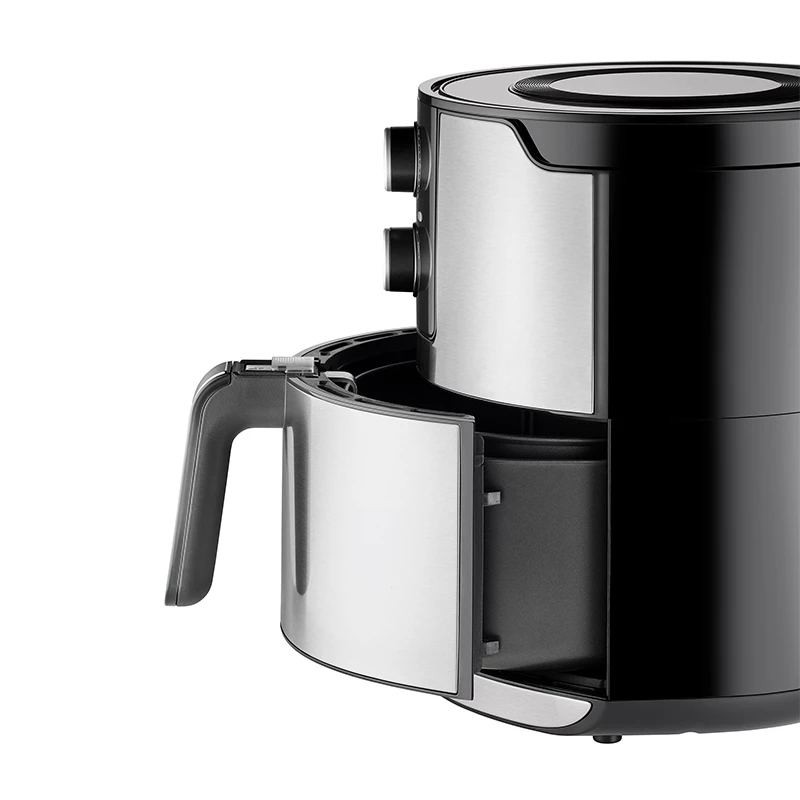 Unold 58655 frytkownica Double 5 l 1400 W Frytkownica beztłuszczowa Czarny, Stal nierdzewna