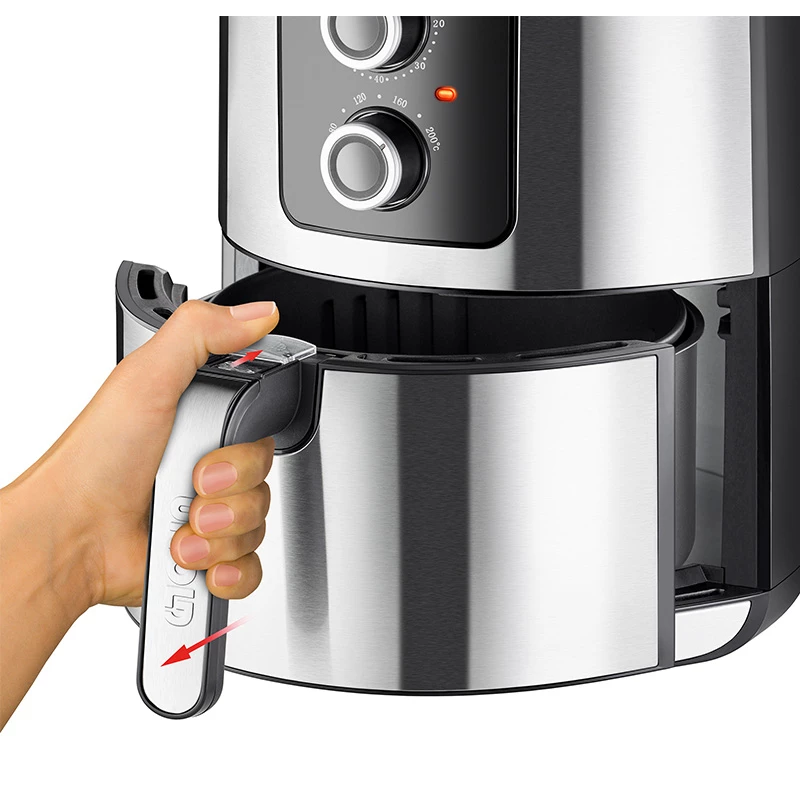 Unold 58655 frytkownica Double 5 l 1400 W Frytkownica beztłuszczowa Czarny, Stal nierdzewna